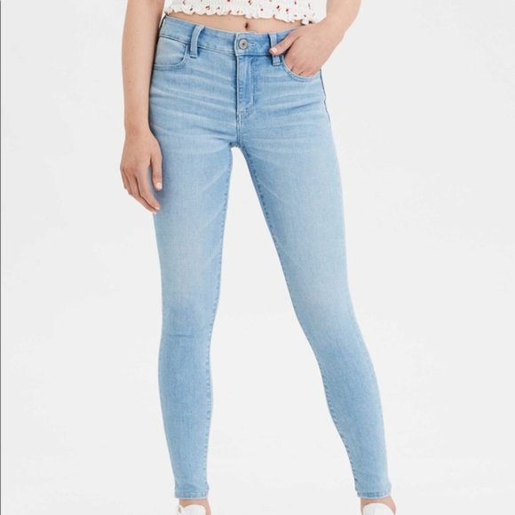 American Eagle Outfitters Denim - AMERICAN EAGLE | Light Wash Stetch Jeggings